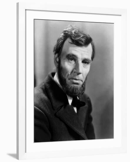 Abraham Lincoln, film biographique by D.W. Griffith with Walter Huston, 1930 (b/w photo)-null-Framed Photo