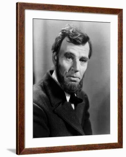 Abraham Lincoln, film biographique by D.W. Griffith with Walter Huston, 1930 (b/w photo)-null-Framed Photo