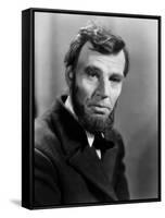 Abraham Lincoln, film biographique by D.W. Griffith with Walter Huston, 1930 (b/w photo)-null-Framed Stretched Canvas