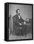 Abraham Lincoln, full-length portrait, seated, 1861-Alexander Gardner-Framed Stretched Canvas