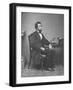 Abraham Lincoln, full-length portrait, seated, 1861-Alexander Gardner-Framed Photographic Print