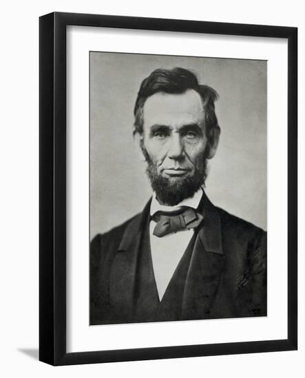 Abraham Lincoln, Head and Shoulders-null-Framed Photographic Print