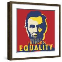 Abraham Lincoln: Honesty, Freedom, Equality-L^A^ Pop Art-Framed Giclee Print