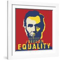 Abraham Lincoln: Honesty, Freedom, Equality-L^A^ Pop Art-Framed Giclee Print