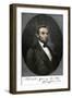 Abraham Lincoln in Springfield, Illinois in 1861, with His Autograph-null-Framed Giclee Print