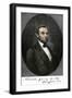 Abraham Lincoln in Springfield, Illinois in 1861, with His Autograph-null-Framed Giclee Print