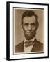 Abraham Lincoln in the Classic Portrait by Alexander Gardner of November 15, 1863-null-Framed Art Print