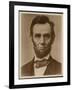 Abraham Lincoln in the Classic Portrait by Alexander Gardner of November 15, 1863-null-Framed Art Print