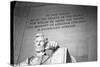 Abraham Lincoln Memorial b/w-null-Stretched Canvas