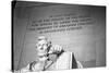 Abraham Lincoln Memorial b/w-null-Stretched Canvas