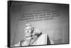 Abraham Lincoln Memorial b/w-null-Framed Stretched Canvas