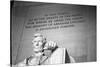 Abraham Lincoln Memorial b/w-null-Stretched Canvas