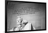 Abraham Lincoln Memorial b/w-null-Framed Photo