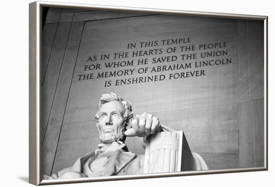 Abraham Lincoln Memorial b/w-null-Framed Photo