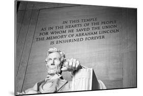 Abraham Lincoln Memorial b/w-null-Mounted Photo