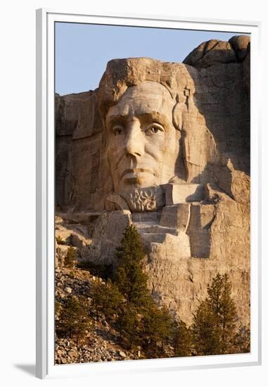 Abraham Lincoln on Mount Rushmore Memorial-Gutzon Borglum-Framed Premium Photographic Print