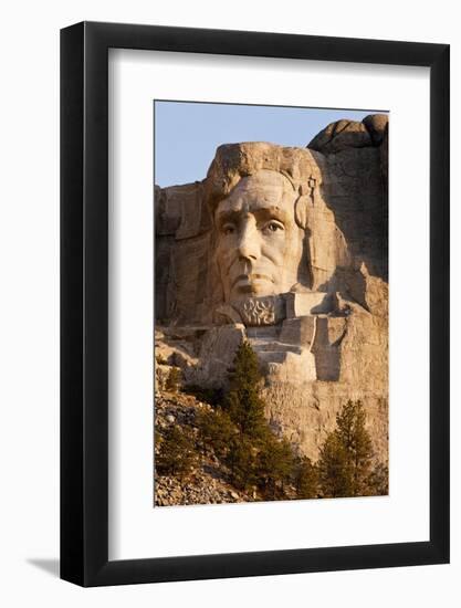 Abraham Lincoln on Mount Rushmore Memorial-Gutzon Borglum-Framed Photographic Print