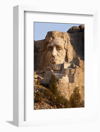 Abraham Lincoln on Mount Rushmore Memorial-Gutzon Borglum-Framed Photographic Print