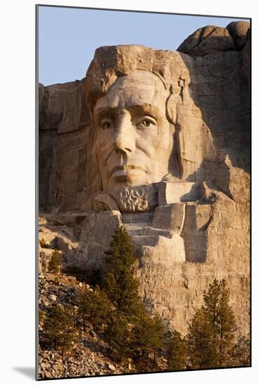Abraham Lincoln on Mount Rushmore Memorial-Gutzon Borglum-Mounted Photographic Print