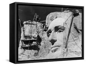 Abraham Lincoln on Mount Rushmore-null-Framed Stretched Canvas