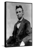Abraham Lincoln Portrait Taken During Lincoln's Last Photography Sitting-null-Framed Stretched Canvas