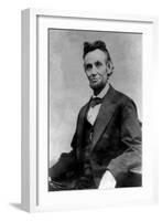 Abraham Lincoln Portrait Taken During Lincoln's Last Photography Sitting-null-Framed Art Print