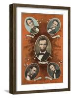 Abraham Lincoln Portraits-null-Framed Art Print