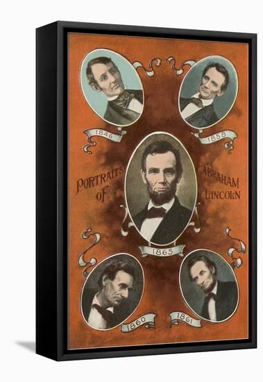 Abraham Lincoln Portraits-null-Framed Stretched Canvas