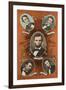 Abraham Lincoln Portraits-null-Framed Art Print