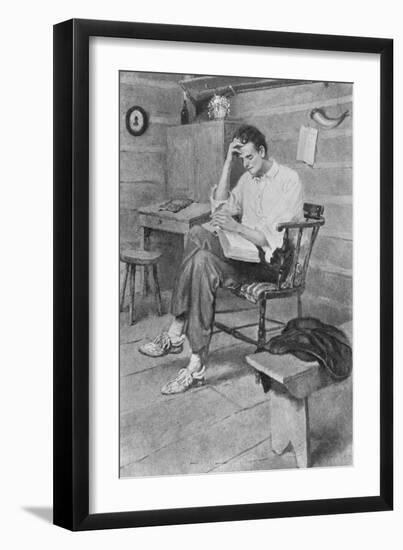 Abraham Lincoln Reading-null-Framed Giclee Print