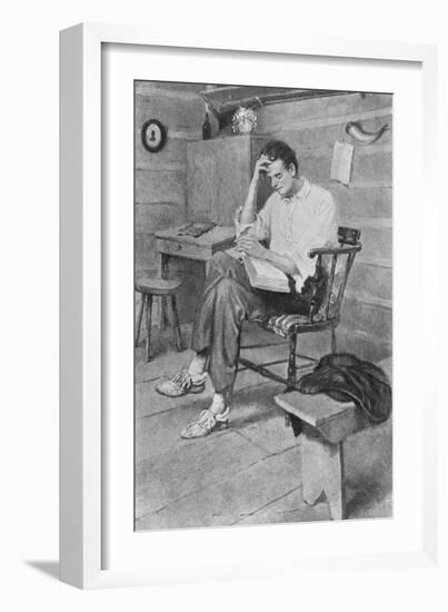 Abraham Lincoln Reading-null-Framed Giclee Print