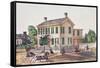 Abraham Lincoln's (1809-65) Residence-null-Framed Stretched Canvas