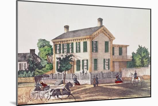 Abraham Lincoln's (1809-65) Residence-null-Mounted Giclee Print