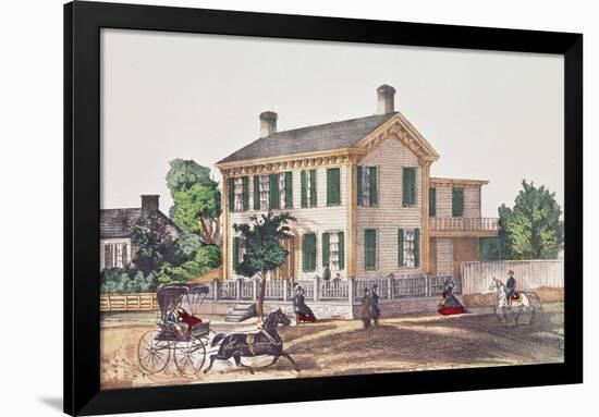 Abraham Lincoln's (1809-65) Residence-null-Framed Giclee Print