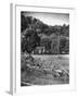 Abraham Lincoln's Childhood Home with a Rail Fence That He Built-Ralph Crane-Framed Photographic Print