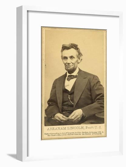 Abraham Lincoln's Last Portrait Sitting, 1865-Science Source-Framed Giclee Print
