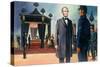 Abraham Lincoln's Prophetic Vision of His Own Death-null-Stretched Canvas