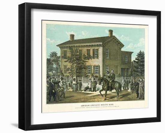 Abraham Lincoln's Return Home, C.1860-null-Framed Giclee Print