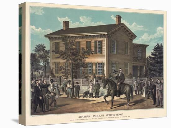 Abraham Lincoln's Return Home-null-Stretched Canvas