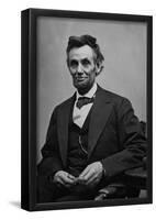 Abraham Lincoln Seated by Alexander Gardner Archival Photo Poster Print-null-Framed Poster