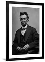 Abraham Lincoln Seated by Alexander Gardner-Alexander Gardner-Framed Photo