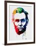 Abraham Lincoln Watercolor-Lora Feldman-Framed Art Print