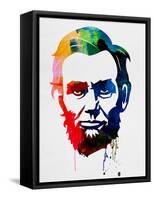 Abraham Lincoln Watercolor-Lora Feldman-Framed Stretched Canvas