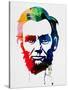 Abraham Lincoln Watercolor-Lora Feldman-Stretched Canvas