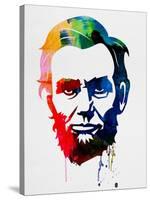 Abraham Lincoln Watercolor-Lora Feldman-Stretched Canvas