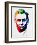 Abraham Lincoln Watercolor-Lora Feldman-Framed Art Print