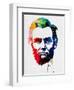 Abraham Lincoln Watercolor-Lora Feldman-Framed Art Print