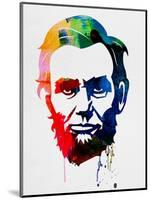 Abraham Lincoln Watercolor-Lora Feldman-Mounted Art Print