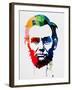 Abraham Lincoln Watercolor-Lora Feldman-Framed Art Print