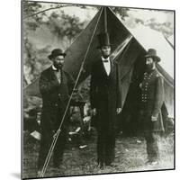 Abraham Lincoln with Allan Pinkerton and Major General John A. Mcclernand, 1862-Alexander Gardner-Mounted Photographic Print